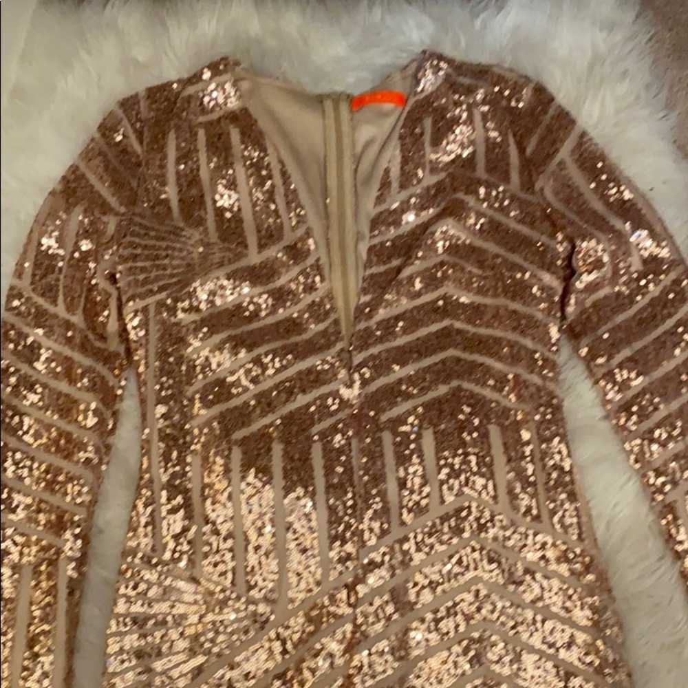 Gold sequin dress
